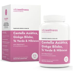 CENTELLA ASIATICA, GINKGO BILOBA, TE VERDE Y HIBISCUS - x 30 comprimidos